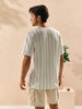 Sinsay Men's Light Green Striped T-Shirt | Sinsay In Lebanon