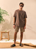 Sinsay Men's Brown & White Striped T-Shirt | Sinsay In Lebanon