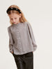 Reserved Girl's Grey Long Sleeve With Decorative Buttons Shirt| Reserved In Lebanon