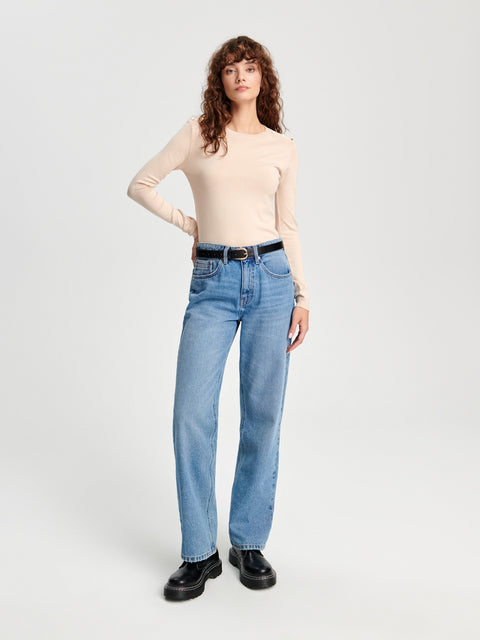 Sinsay Women's Beige Long Sleeve Blouse | Sinsay In Lebanon