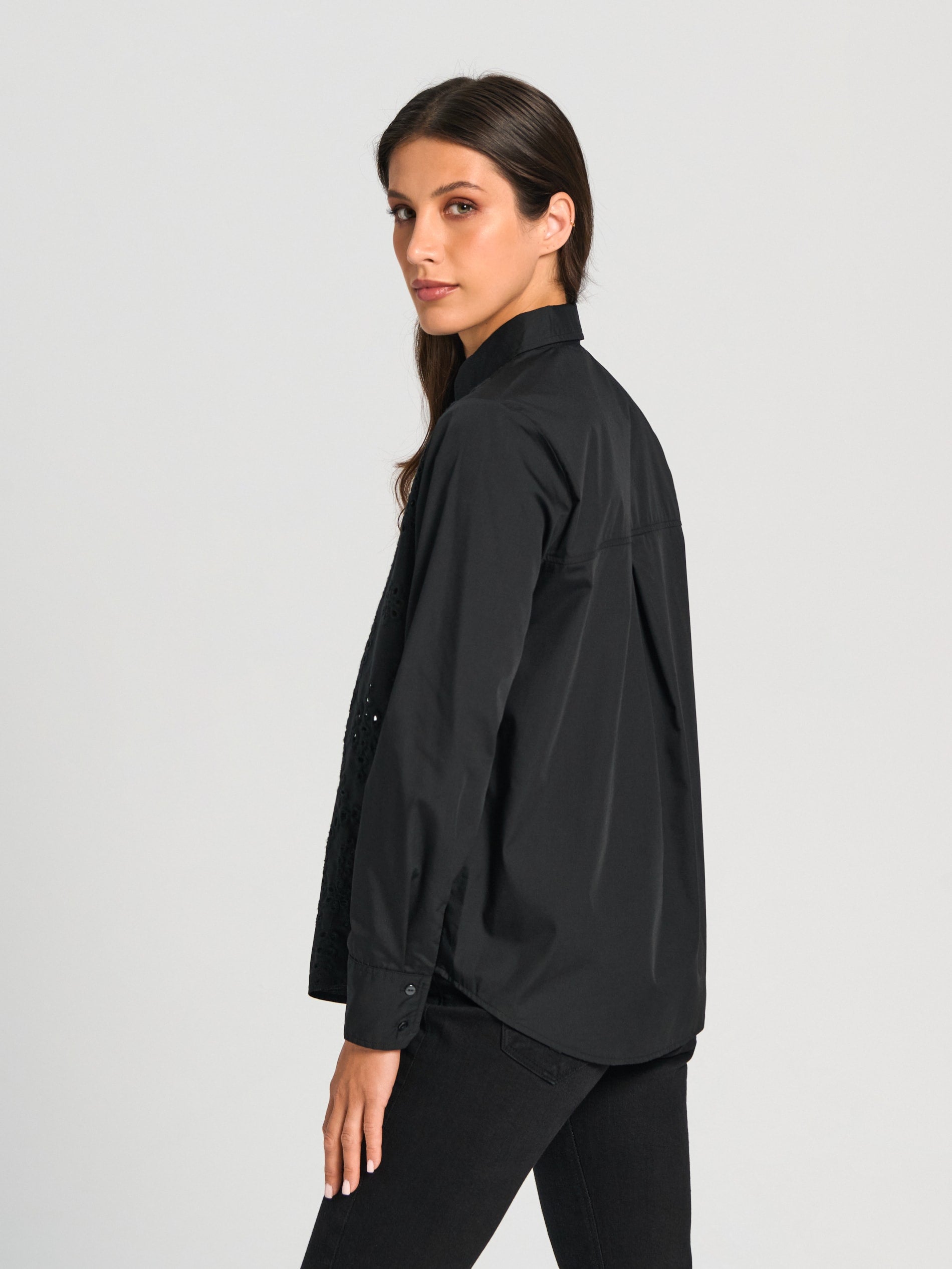 Sinsay Women's Black Openwork Shirt | Sinsay In Lebanon