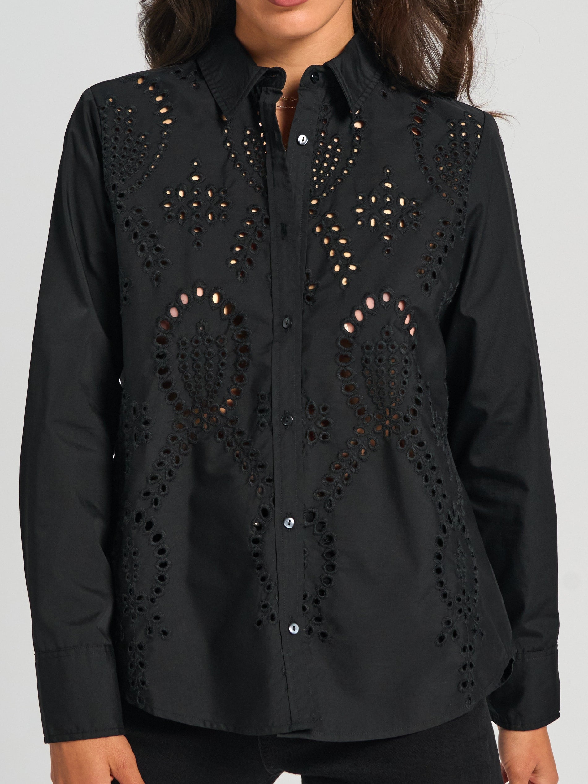 Sinsay Women's Black Openwork Shirt | Sinsay In Lebanon