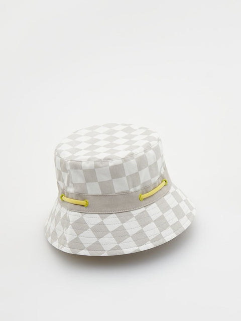 Reserved Girl's White & Greige Bucket Hat | Reserved In Lebanon
