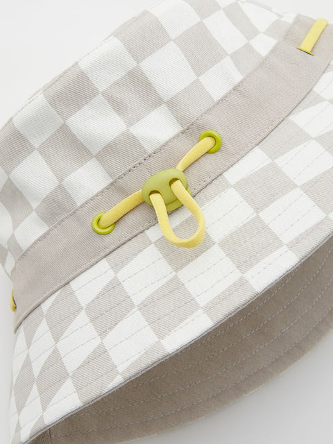 Reserved Girl's White & Greige Bucket Hat | Reserved In Lebanon