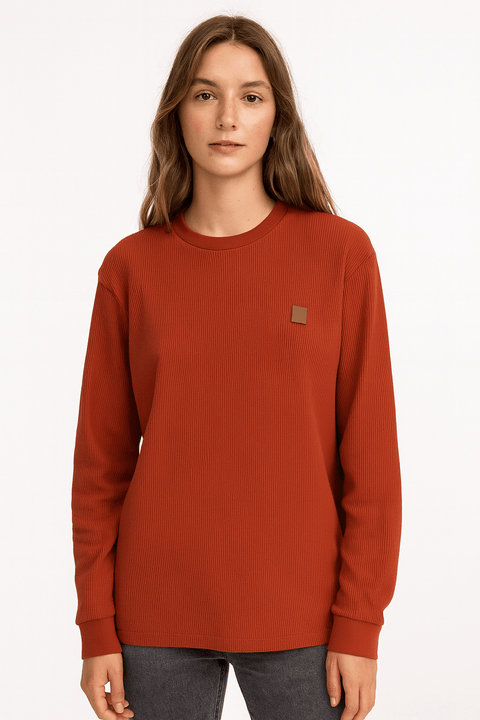 Jean Pascale Women's Brick Long Sleeve Blouse | Jean Pascale In Lebanon