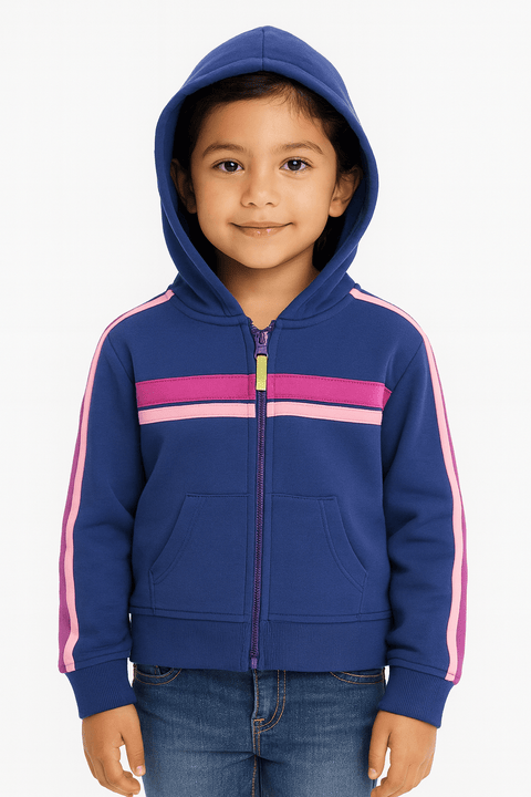 ID Ideology Girl's Multicolor Zip-Up Hooded Jacket | ID Ideology In Lebanon