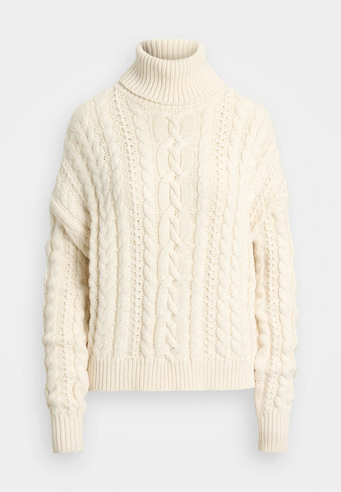 Lauren Ralph Lauren Women's Off White Cable-Knit Sweater | Lauren Ralph Lauren In Lebanon