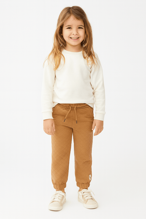POMPdeLUX Girl's Camel Jogger sweatpants | POMPdeLUX in Lebanon
