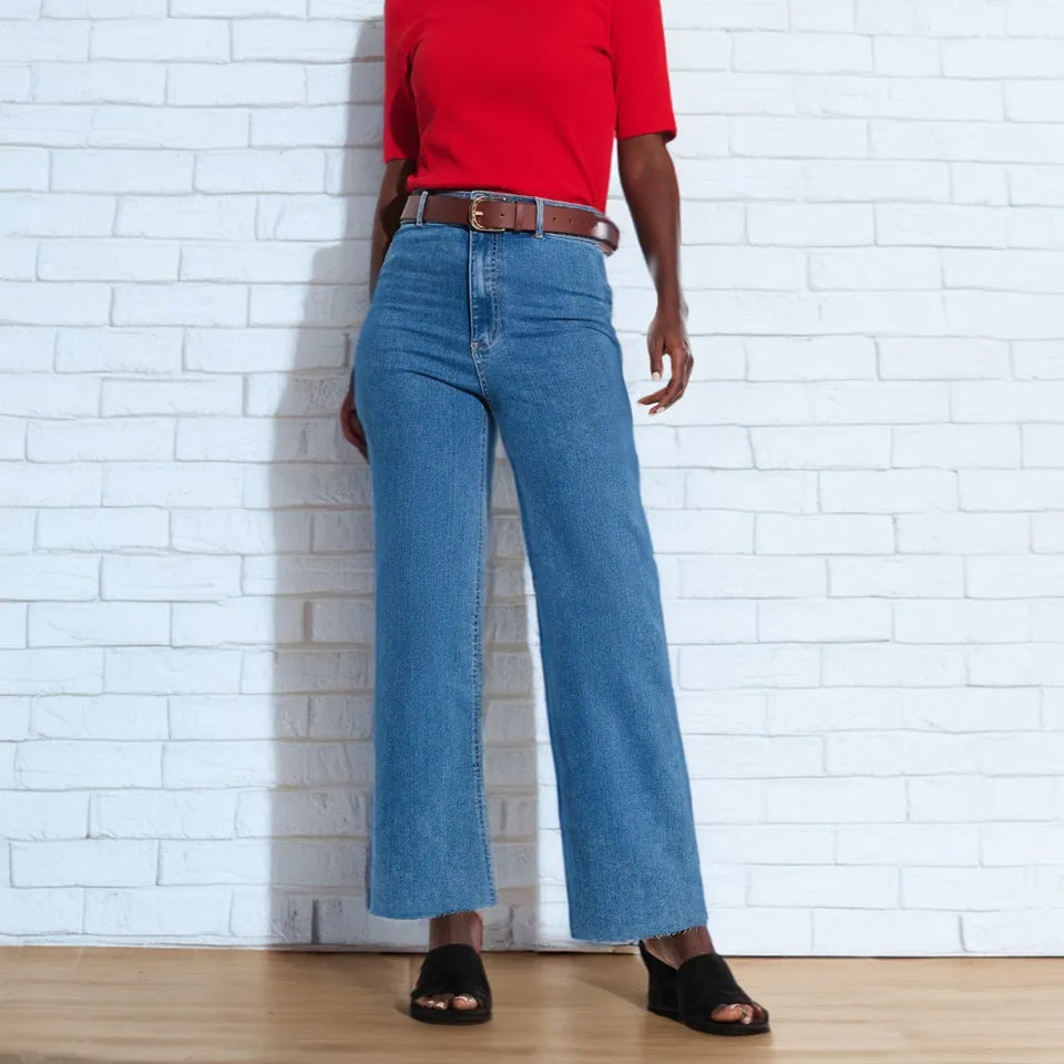 Sinsay Women's Blue Culotte Denim Jeans
