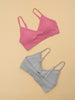 Sinsay Women’s Pink & Gray Seamless Ribbed Bra 2-Pack | Sinsay in Lebanon