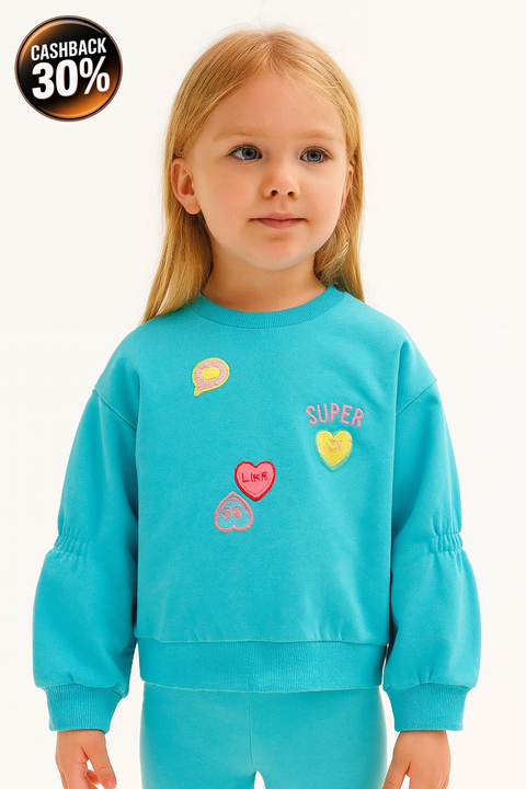 Reserved Girl's Mint Green Blouse With Embroidery | Reserved In Lebanon
