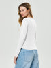 Sinsay women white ribbed blouse AYA