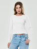 Sinsay women white ribbed blouse AYA
