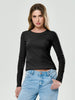Sinsay women Black ribbed blouse AYA