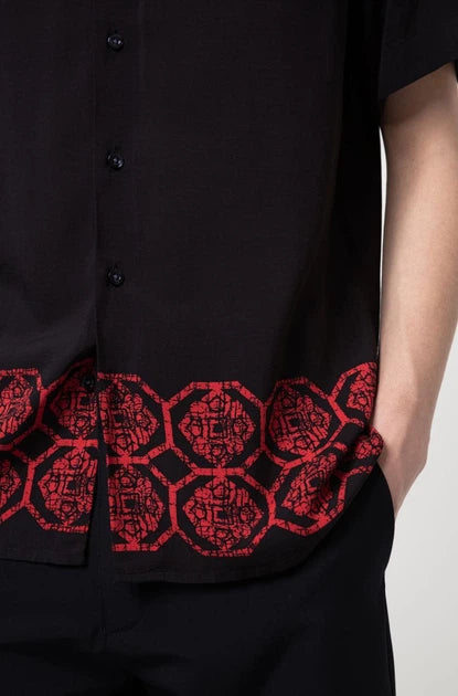 Hugo Boss Men's Black Printed Shirt | Hugo Boss In Lebanon