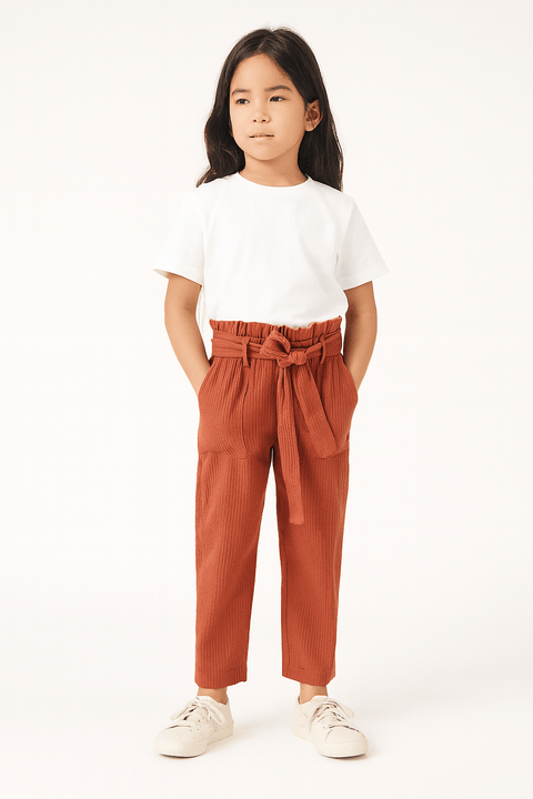 POMPdeLUX Girl's Burgundy Straight Trousers  |POMPdeLUX in Lebanon