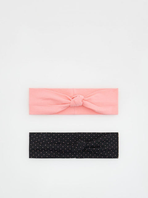 Reserved Girl's Black & Pink Dotted Headband | Reserved In Lebanon