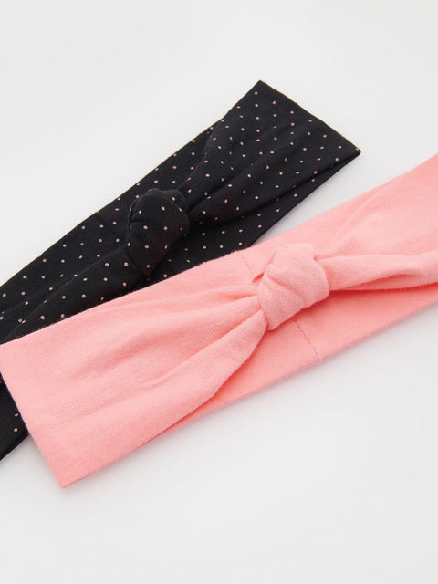 Reserved Girl's Black & Pink Dotted Headband | Reserved In Lebanon