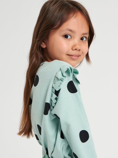 Sinsay Baby Girl's Mint Green Dotted Sweatshirt | Sinsay In Lebanon