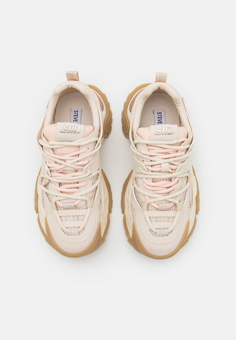 Steve Madden Women's Light Beige & Rose Kingdom Sneakers | Steve Madden In Lebanon
