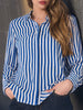 Sinsay Women's Blue & White Viscose Print Long Sleeve Shirt | Sinsay In Lebanon