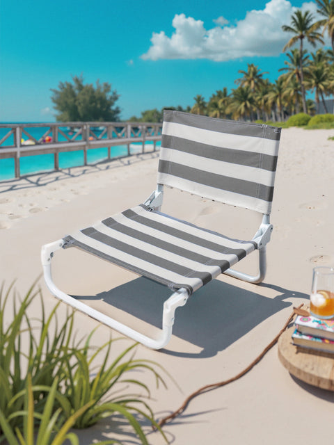 Sinsay White & Grey Beach Lounger With Stripes 46 cm x 46 cm x 45 cm | Sinsay In Lebanon
