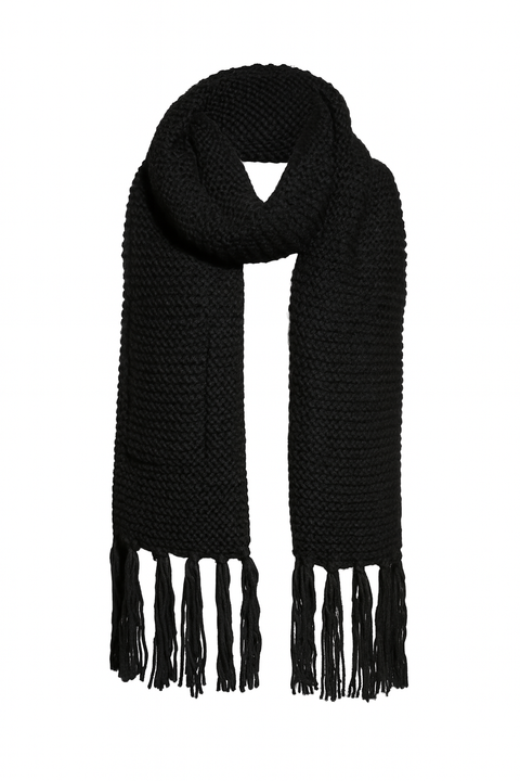 Forever 21 Women's Black Knitted Blanket Scarf |Forever 21 In Lebanon