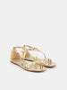 Sinsay Women Gold Snake-Effect Strappy Sandals | Sinsay in Lebanon