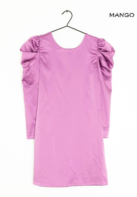 Mango Women's Purple Long Sleeve Short Dress  | Mango in Lebanon