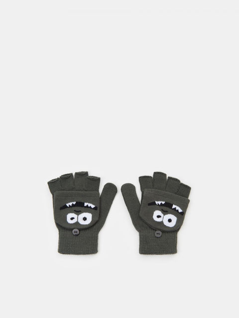Sinsay Boy's Dark Green Gloves ANFK505