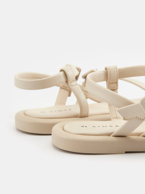 Sinsay Women's Beige Flat Sole Sandals | Sinsay In Lebanon
