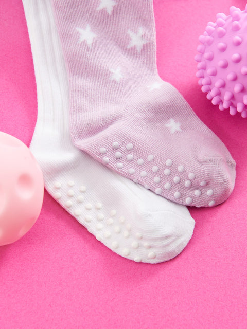 Sinsay Baby Girl's Purple/White Tights 2-Pack | Sinsay In Lebanon