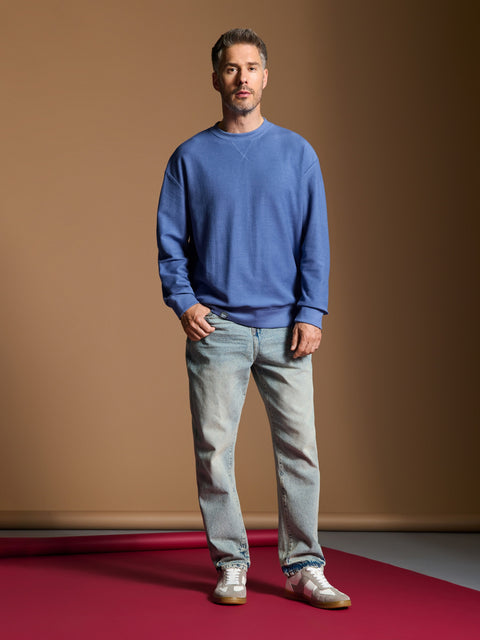 Sinsay Men's Blue Crew Neck Basic Sweatshirt|Sinsay In Lebanon
