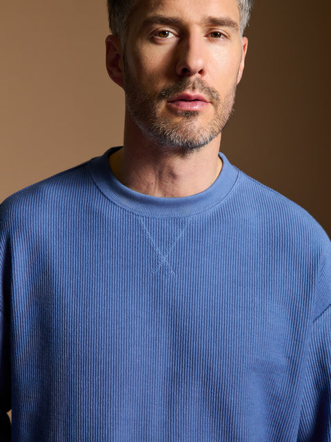 Sinsay Men's Blue Crew Neck Basic Sweatshirt|Sinsay In Lebanon