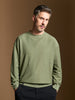Sinsay Men's Olive Green Long Sleeves Ribbed Sweatshirt | Sinsay In Lebanon