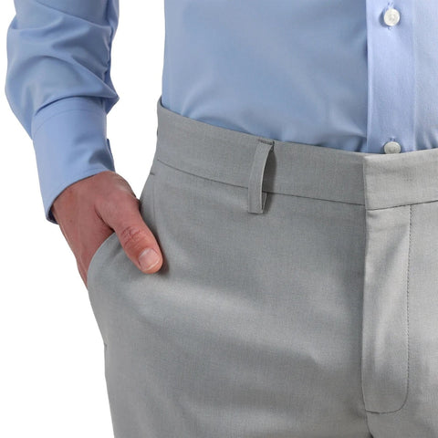 Kenneth Cole Reaction Men's Light Grey Super Flex Waistband Trousers | Kenneth Cole Reaction In Lebanon