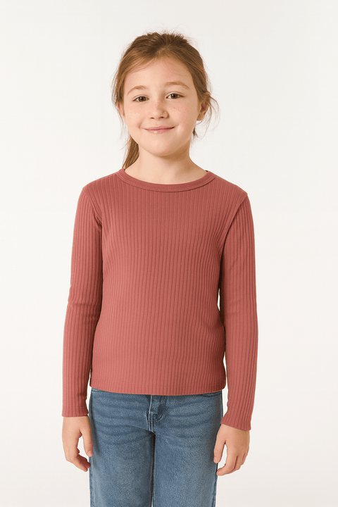 POMPdeLUX  Girl's Brick Lyon Wool  Long Sleeve Blouse  |POMPdeLUX in Lebanon