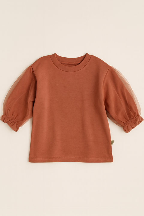 POMPdeLUX Girl's Dusty Rose   Short Sleeve Sweatshirt  |POMPdeLUX in Lebanon