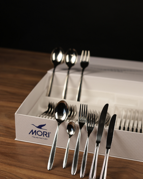Mori Italy Steel 75 PC Cutlery Set 040STY75