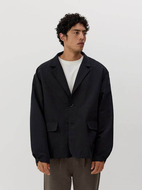 Reserved Men's Black Smooth Oversize Jacket | Reserved In Lebanon