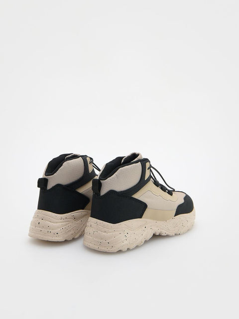 Reserved Boy's Beige & Black Hiking Ankled Sneakers |Reserved In Lebanon