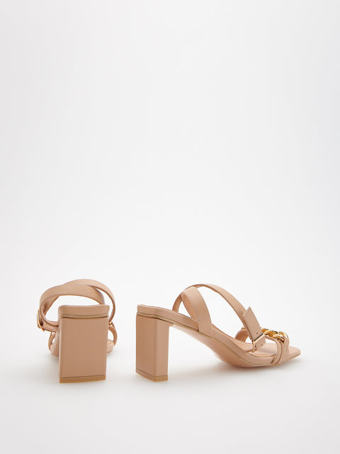 Reserved Women's Beige Heeled Sandals | Reserved In Lebanon