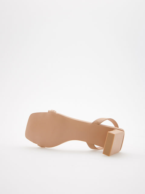 Reserved Women's Beige Heeled Sandals | Reserved In Lebanon