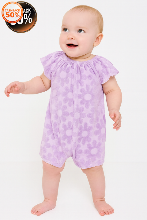 Sinsay Baby Girl's Purple Floral Romper | Sinsay In Lebanon