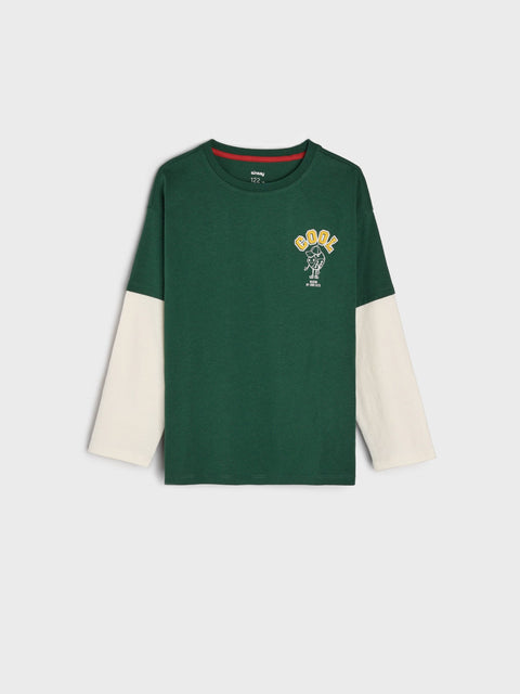 Sinsay Boy's Dark Green Long Sleeve Blouse | Sinsay In Lebanon