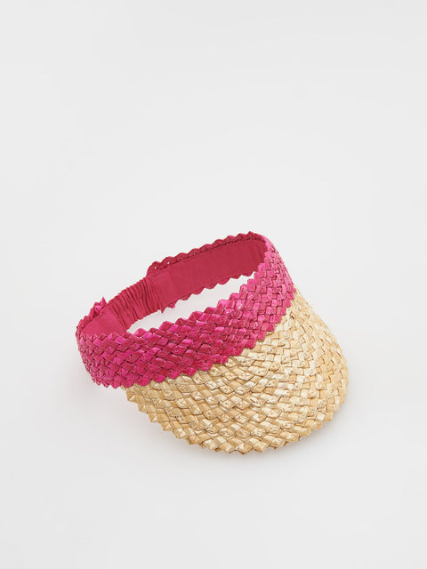 Reserved Girl's Fuchsia Braided Visor On The Headband | Reserved In Lebanon
