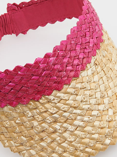 Reserved Girl's Fuchsia Braided Visor On The Headband | Reserved In Lebanon