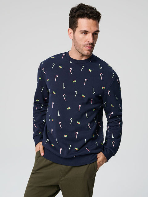 Sinsay Men's Navy Christmas Sweatshirt |Sinsay In Lebanon