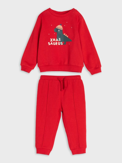 Sinsay Baby Boy's Red Knitted Dinosaur Print X-Mas Set | Sinsay In Lebanon