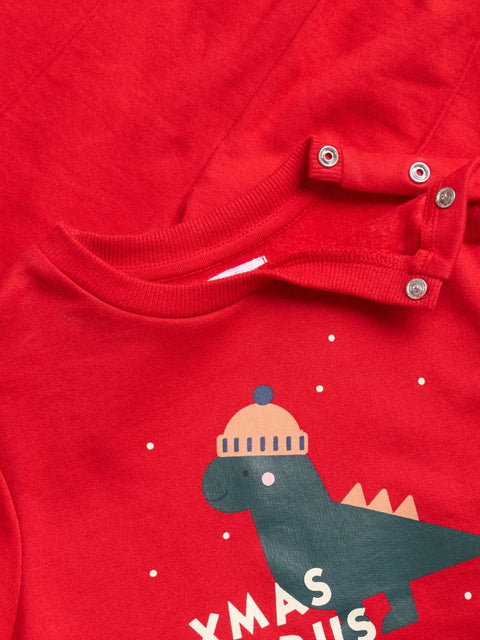 Sinsay Baby Boy's Red Knitted Dinosaur Print X-Mas Set | Sinsay In Lebanon